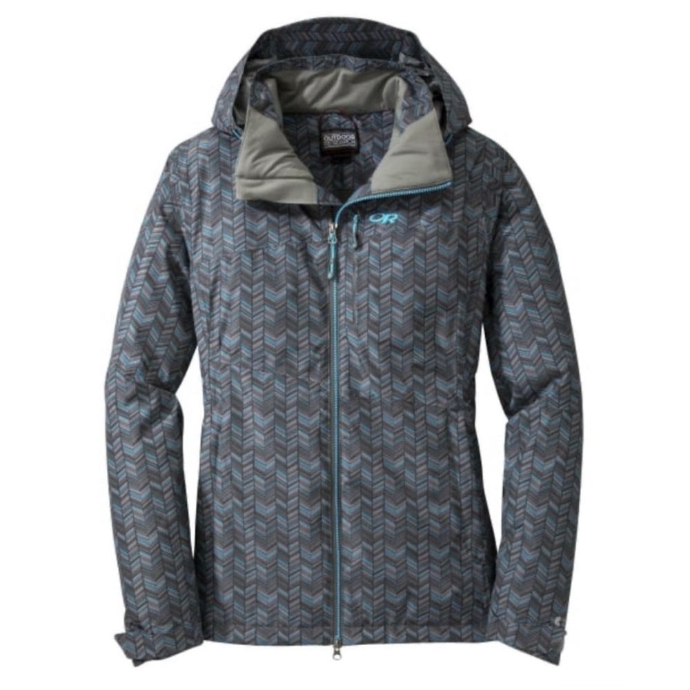 Outdoor Research Women's Blue and Gray Ski Jacket